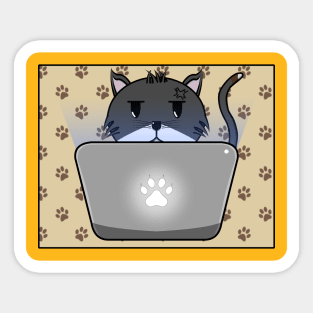 Working Cat Sticker